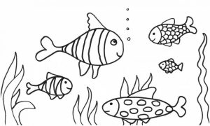 Dibujos infantiles de peces para colorear