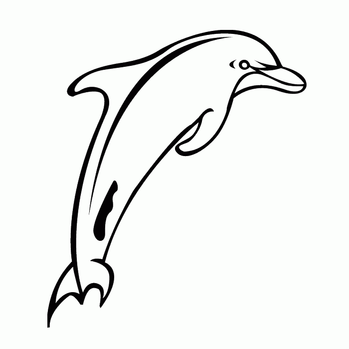 Delfín saltando para colorear