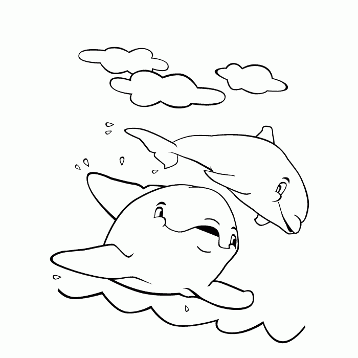 Dibujos de delfines para pintar 